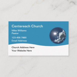 Church Pastor Modern Business Card Template