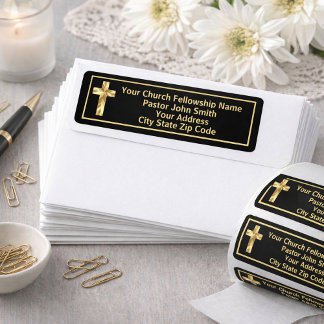 Church Pastor Modern Gold And Black Business