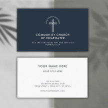 Church Pastor Modern Minimal Custom Logo Navy