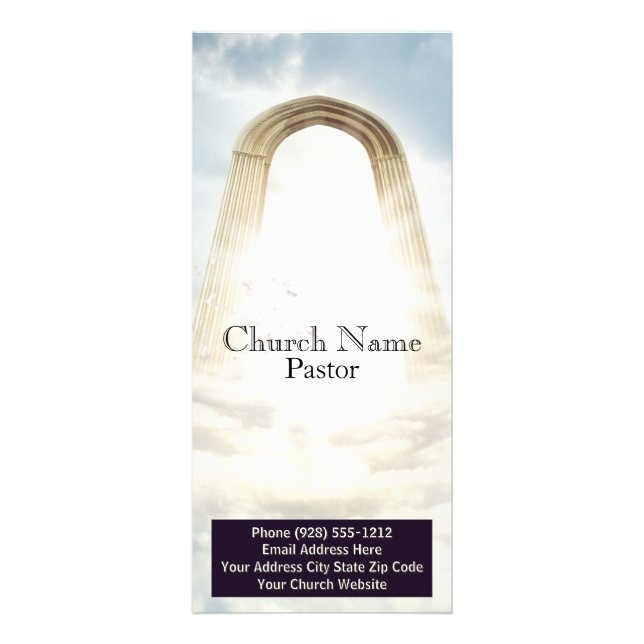 Church Pastor Rack Card, Ministry Card (Front)