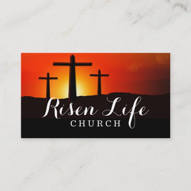 Church Pastor Religion Christian Christianity Business Card (Front)