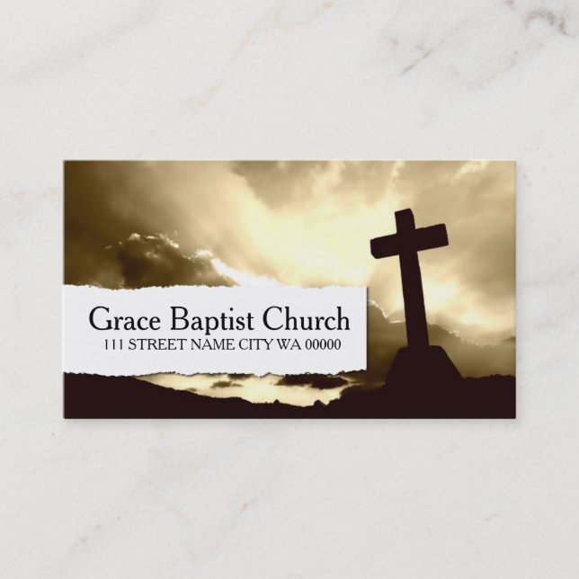 Church Pastor Religion Christian Christianity Business Card (Front)
