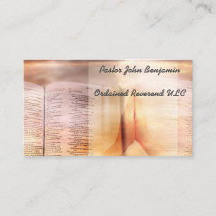 Church Pastor Reverend Business Cards