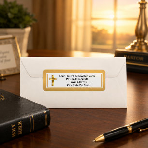 Church Pastor Smooth Gold And Black Business