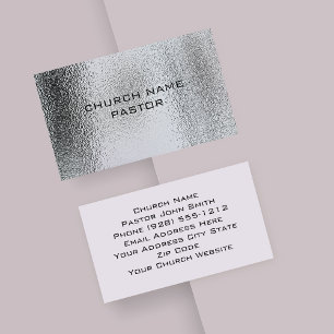 Church Pastor Tempered Glass Effect Christian Business Card