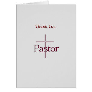 Church Pastor Thank You Grey Cross