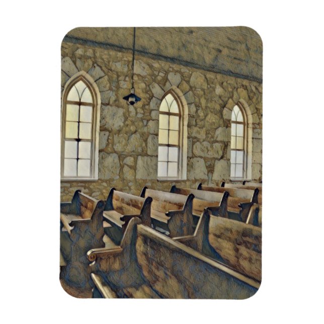 Church Pew Magnet (Vertical)