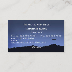 Church / religious card cross silhouette blue sky