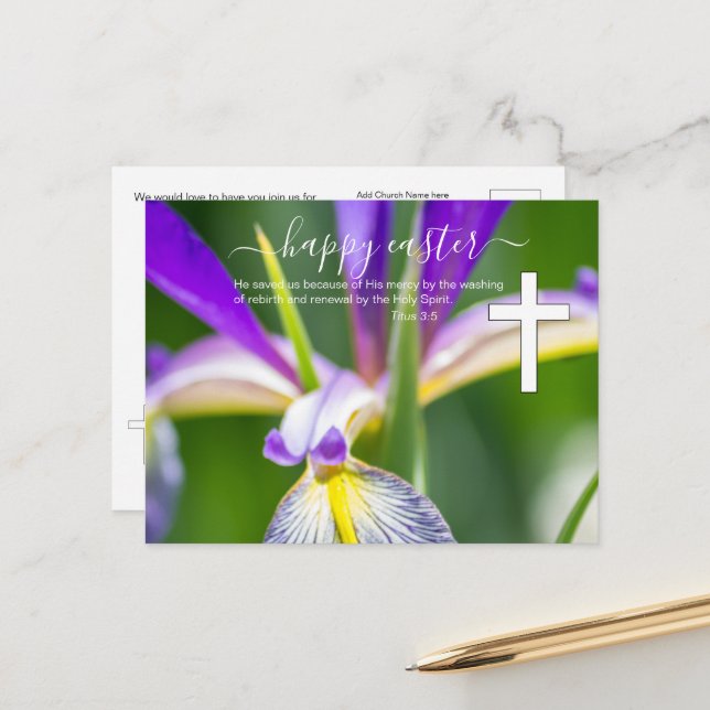 Church Religious Easter  Postcard (Front/Back In Situ)