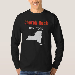 Church Rock New York Usa State America Travel New  T-Shirt
