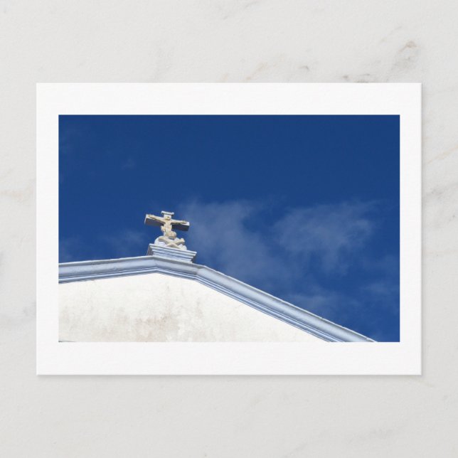 Church Roof Detail: Angra, Terceira, Azores Postca Postcard (Front)