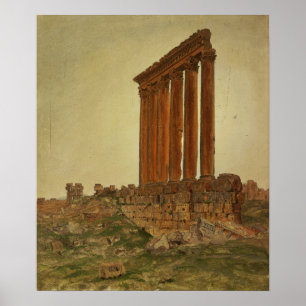 Church - Ruins Of The Temple Of Zeus Baalbek 1868 Poster