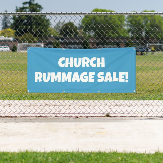 Church Rummage Sale Blue Banner (Insitu)