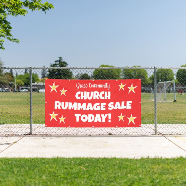 Church Rummage Sale! Personalised Banner (Insitu)