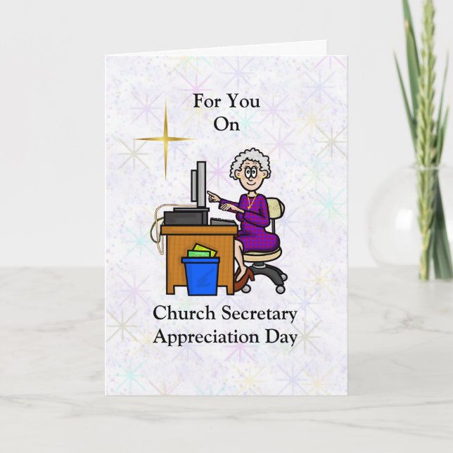 Church Secretary Appreciation Day Card (Front)