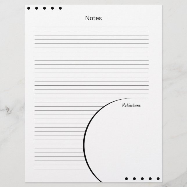 Church Service Christian Black Polka Dots Custom Letterhead (Front)