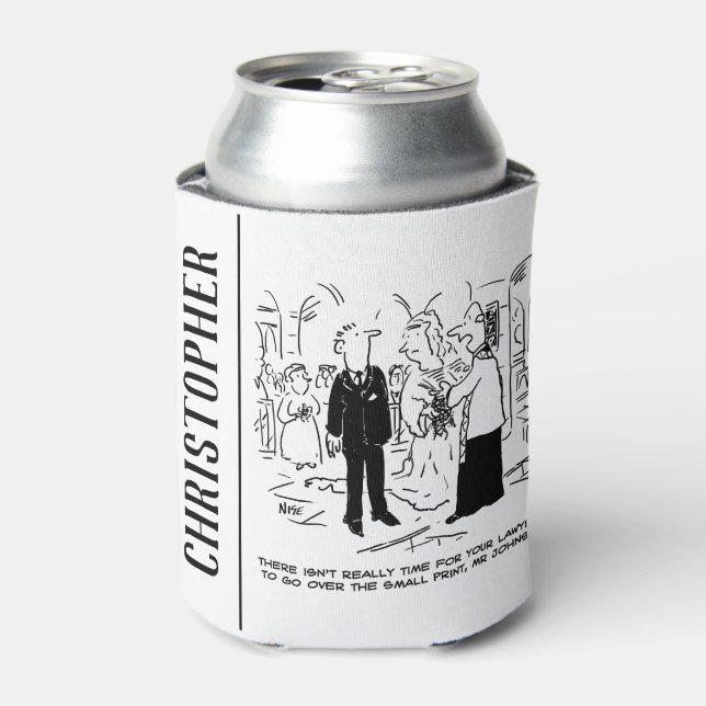 Church Service Wedding Vicar Says No to Lawyers Can Cooler (Can Front)