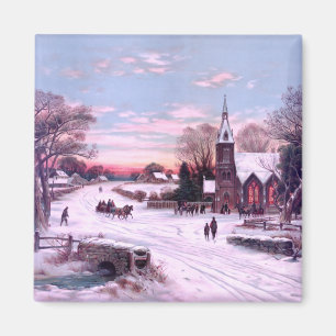 Church Services Christmas Eve Morning Magnet