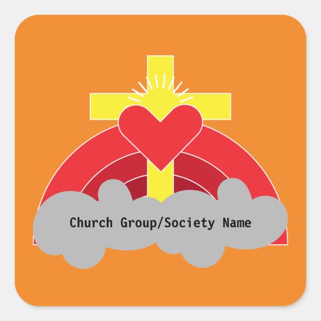 Church Societies Groups And Clubs Coffee Mug Squar Square Sticker (Front)