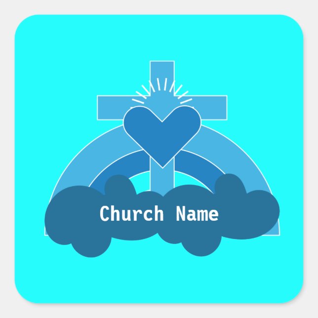 Church Societies Groups And Clubs Coffee Mug Square Sticker (Front)