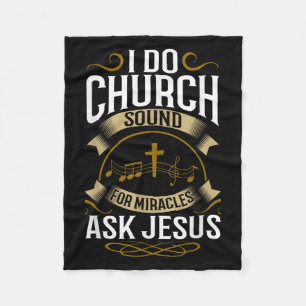 Church Sound Engineer O System Music Christian  Fleece Blanket