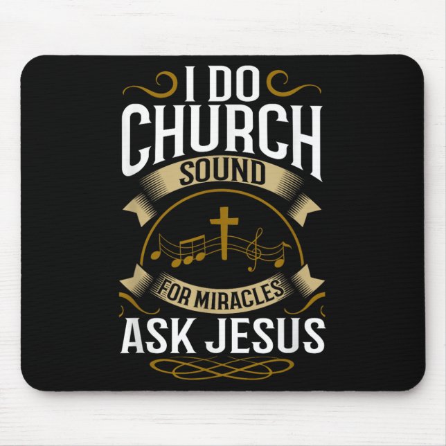 Church Sound Engineer O System Music Christian  Mouse Mat (Front)
