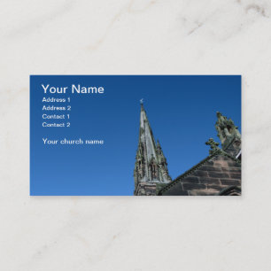 Church spire business card