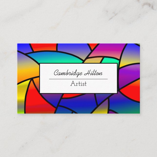 Church Stained Glass Business Card (Front)