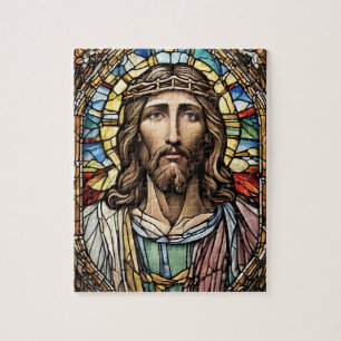 Church Stained Glass Jesus Jigsaw Puzzle