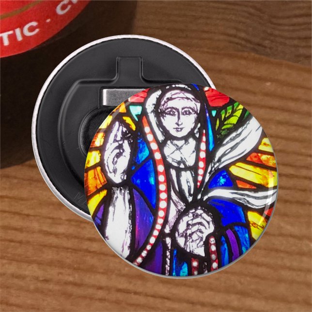 Church Stained Glass Window Design on a Bottle Opener (Creator Uploaded)