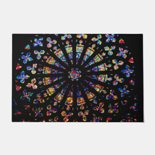church stained glass windows colours doormat