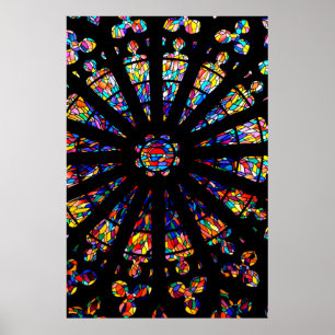 church stained glass windows colours poster