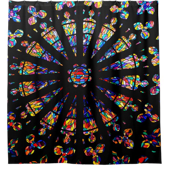 church stained glass windows colours shower curtain (Front)