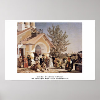 Church Starting In Pskov Poster
