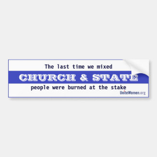 Church & State Bumper Sticker