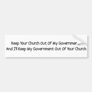 Church State Separation Bumper Sticker
