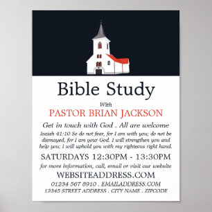 Church Steeple, Christian Bible Class Advert Poster