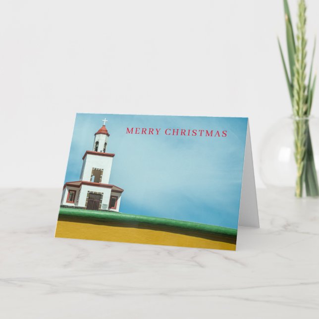 Church steeple view Christmas card  (Front)