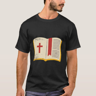 Church Symbols Cross Book T-Shirt