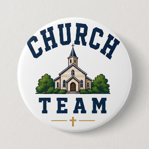 Church Team Logo for Volunteer Apparel 7.5 Cm Round Badge