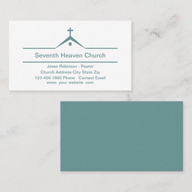 Church Theme Modern Simple Business Cards  (Front/Back)