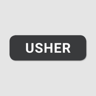 Church Usher Badge   Simple Welcome Team Name Tag 