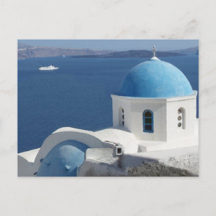 Church Views on Santorini, Greece Postcard