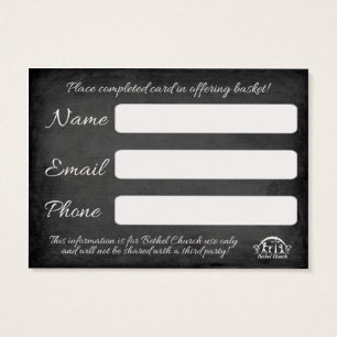 Church Visitor or connection Card