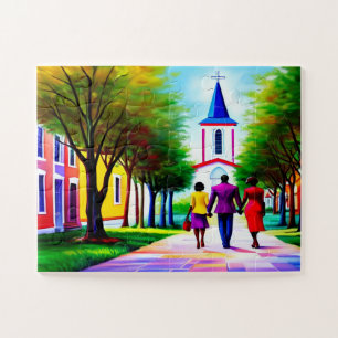 Church Walk Christian Art Puzzle