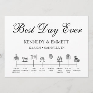 Church Wedding Day Timeline Program Programme