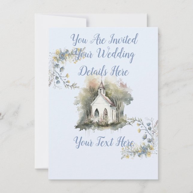 Church Wedding Invitation  (Front)