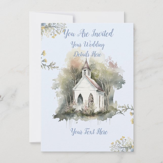 Church Wedding Invitation  (Front)