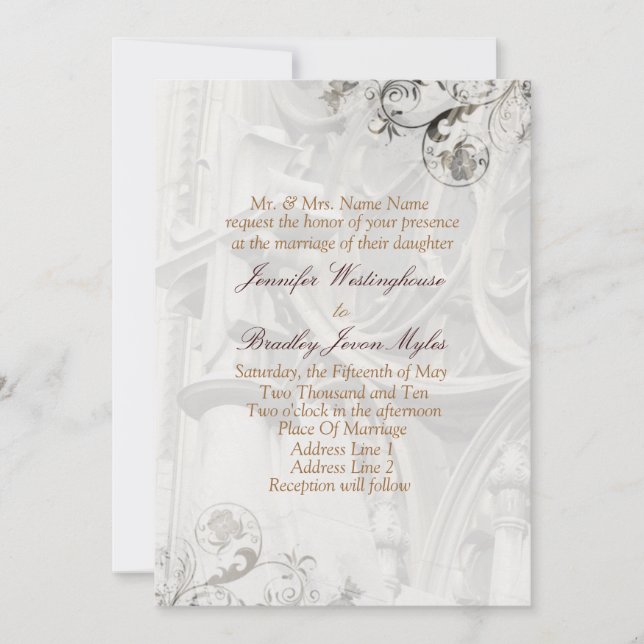 Church Wedding Invitations Templates (Front)