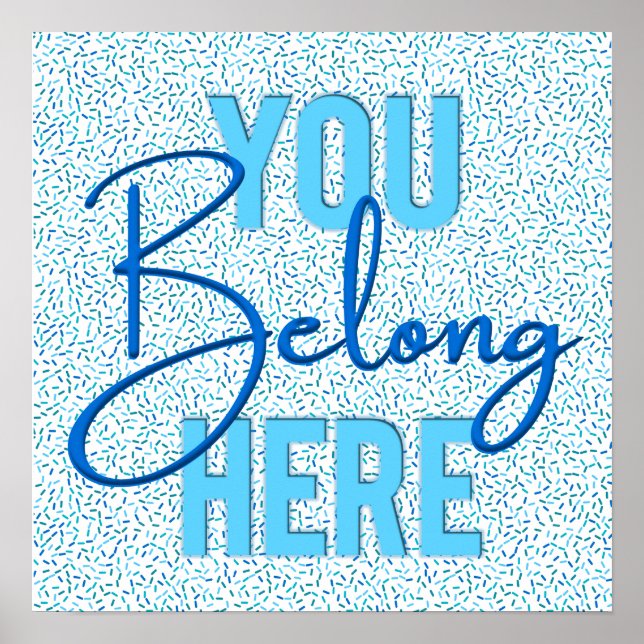 Church Welcome Greeting Sign - You Belong Here (Front)